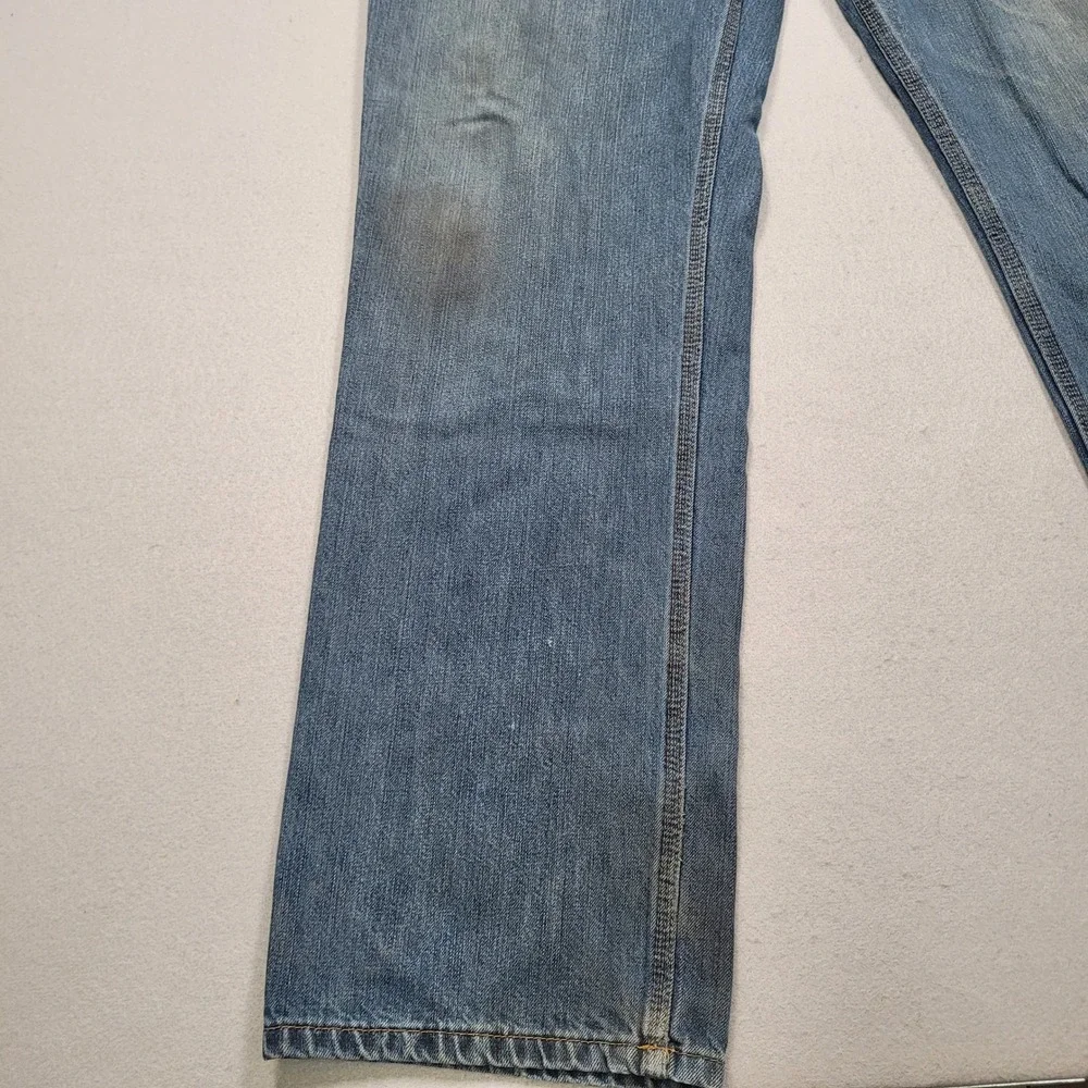 Carhartt Mens Relaxed Fit Straight Leg Blue Jeans 38x34 Grunge Work 101483-968